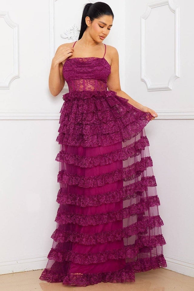 open lace back dress Veronica Retro Paisley Dress